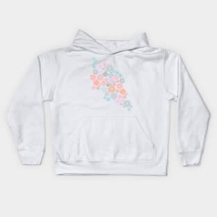 Spring Bloom: A Pastel Floral Pattern Illustration Kids Hoodie